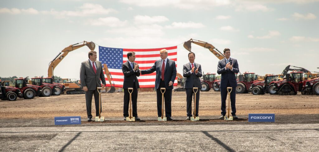 Foxconn groundbreaking ceremony with Terry Gou and Donald Trump