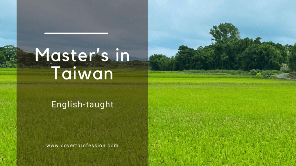 english taught master's in Taiwan