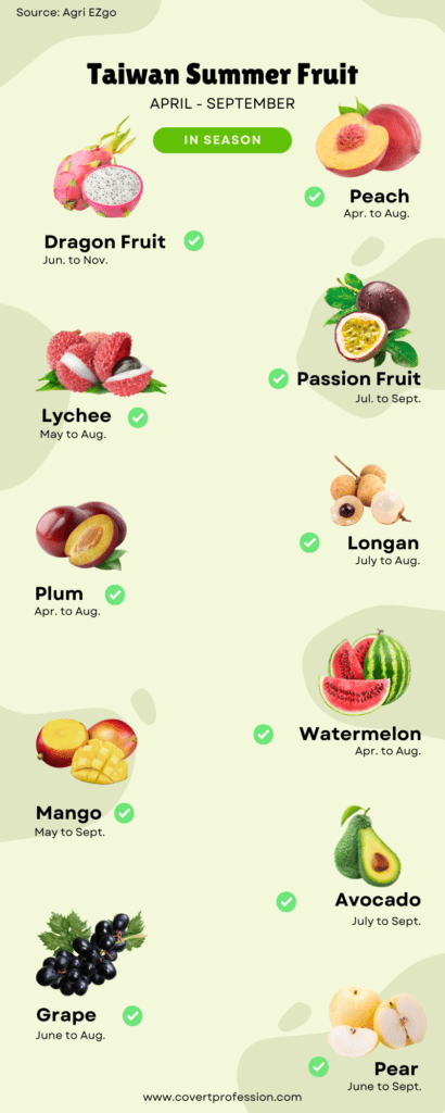 Taiwan Fruit in Summer infographic